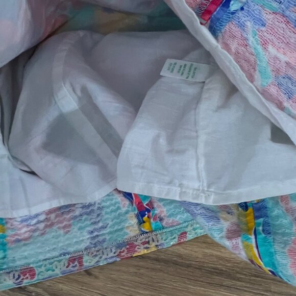 Lilly Pulitzer Aqua Trippin &‎ Sippin Shift Dress Lace Trim Size 6 - Picture 10 of 10